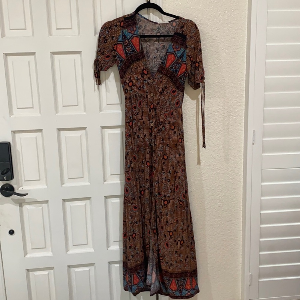 Long button up dress